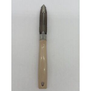 Vintage Ekco USA Stainless Steel Corer With Beige Handle For Fruit & Vegetable P